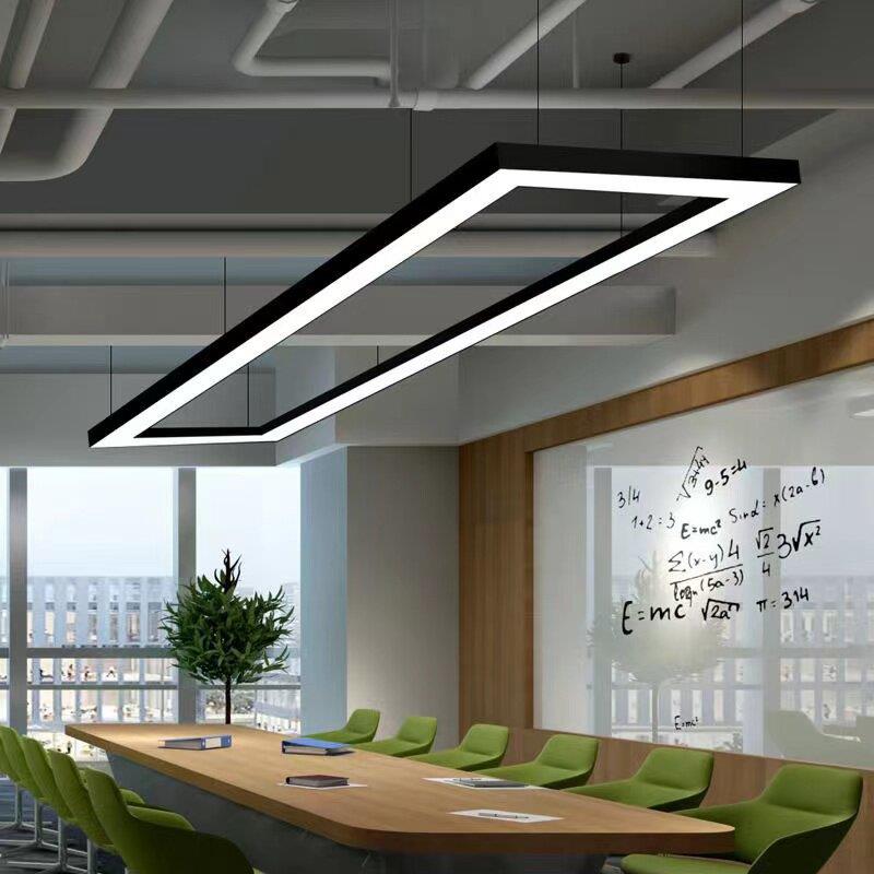 led长方形吊灯办公室长条灯会议室健身房商场超市工业风灯具
