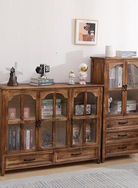 7K复古实400木餐边整装储酒柜美式物收纳斗柜柜欧式客柜厅展示柜