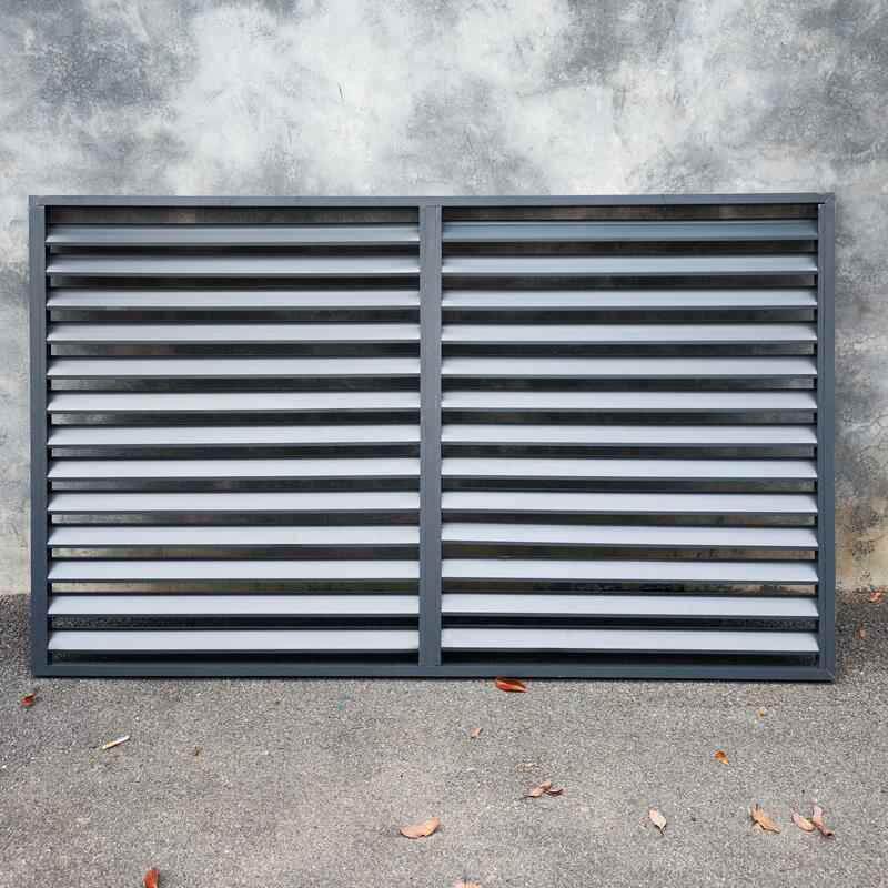 定制铝合金百叶窗外墙装饰遮挡格栅通风口防雨空调外机防嗮保护罩