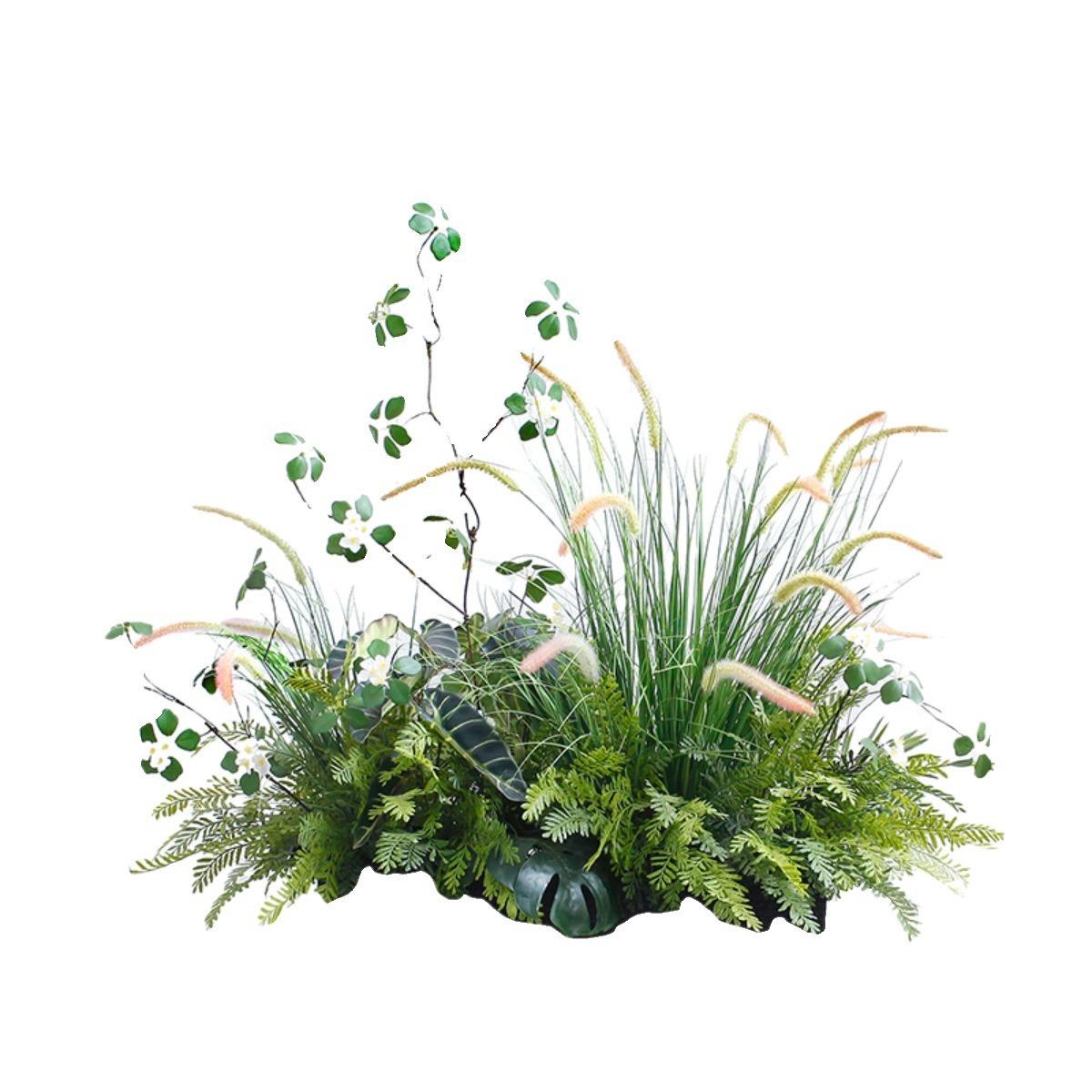 现货仿真绿植地堆室内植物造景装饰摆件婚庆婚礼用花假花拍照道具
