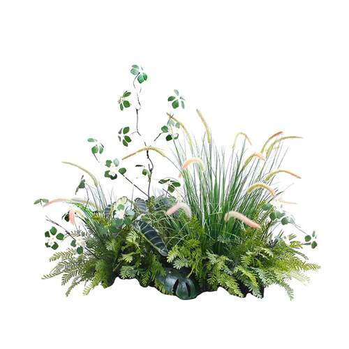 现货仿真绿植地堆室内植物造景装饰摆件婚庆婚礼用花假花拍照道具