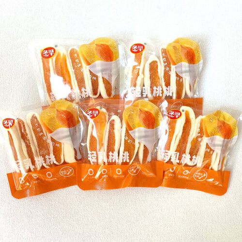 冬早轻乳桃桃奶香黄桃干休闲零食散称250g零食小吃