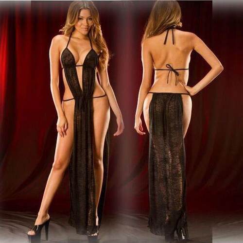 Sexy sexy long skirt open back sexy temptation sexy suit