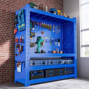 需定制工具架五金货架重型仓库置物架多层收纳层架带洞洞板侧面放