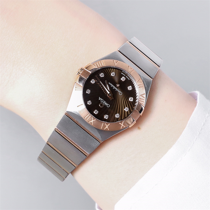 27mm公价3.59万98新欧米茄星座内钻女表123.20.27.60.63.001