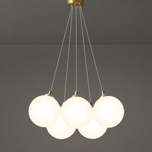 星球灯泡泡球吊灯玻璃球法式 轻奢灯具现代魔豆云朵月球灯客厅主灯