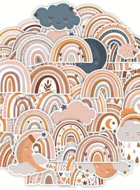 10/30/50pcs Cute Cartoon Boho Rainbow Stickers Aesthetic Gra