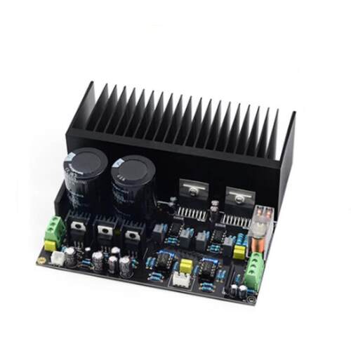 TDA7293大功率功放板OP07立体声双声道100W*2直流伺服NE5534前级