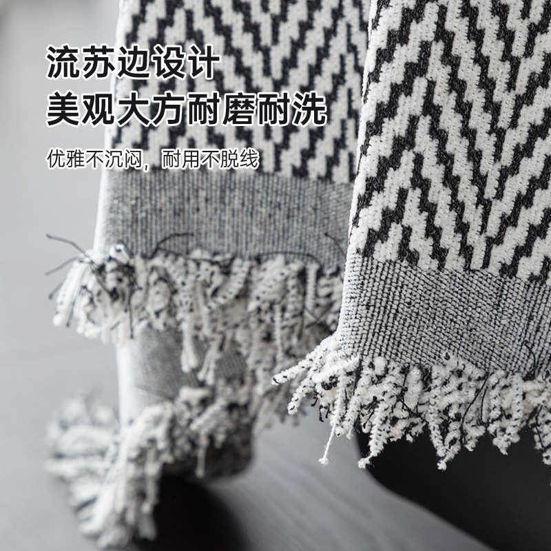 英伦风雪尼尔沙发布四季通用防猫爪一片式沙发巾高级感沙发上盖布