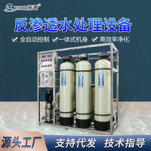 1T反渗透水处理设备双级纯水工业超纯水RO软化水直饮水纯净水