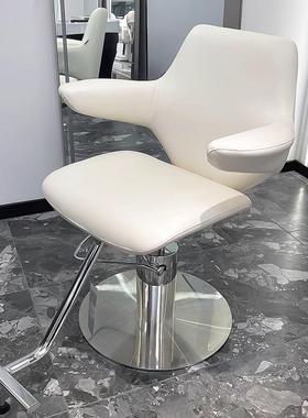 网红美发店子可靠可旋XCY转升剪发椅椅发廊专轻用电动升降降奢理