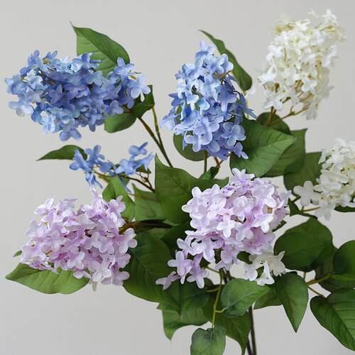 ladylike 梦幻丁香花假花仿真花摆设 样板房花瓶摆件客厅插花花束