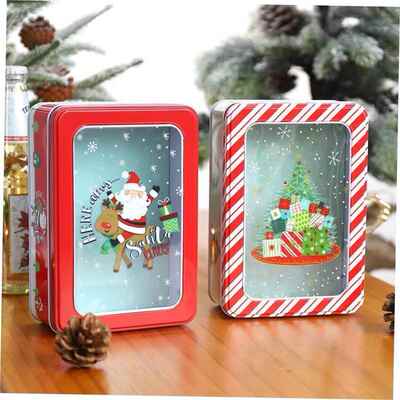 Christmas gift box hyaline tinplate box Baking packaging box