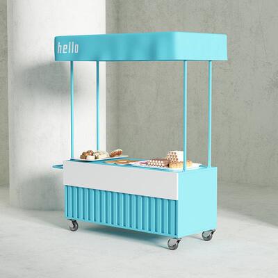 铁艺花吃车移动售货商场户外夜摊摆摊小小TMD推车手推市车餐车位