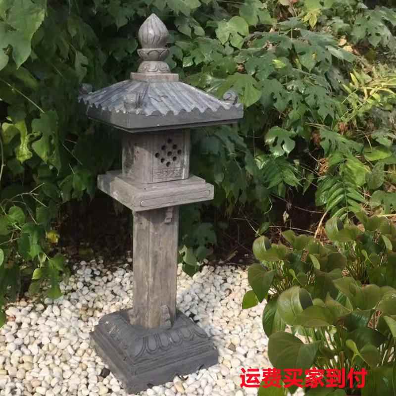 石07灯笼日式庭院灯制作做石厂家石雕户外仿石旧灯塔灯摆件