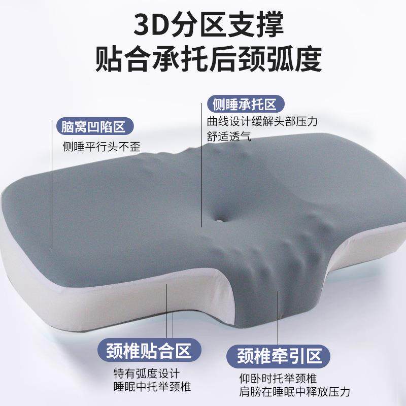 新款直销跨境8H记忆棉枕头蝶形枕慢回弹凉感布料颈椎枕头记忆枕