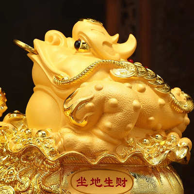 八方聚财金蟾聚宝盆摆件客厅办公室前台招财装饰店铺乔迁开业礼品
