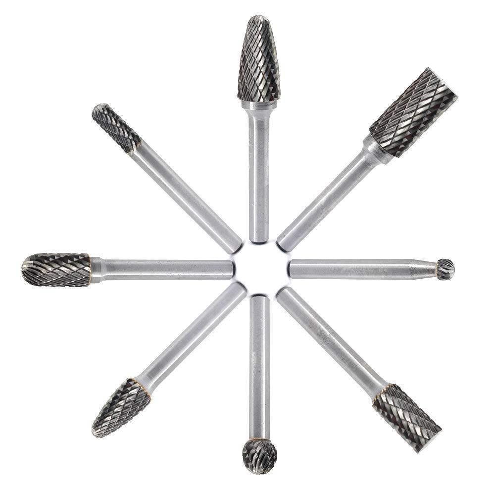 硬质合金旋转头锉套装合打磨头直磨机木件8pcs工旋转磨头打磨钻金