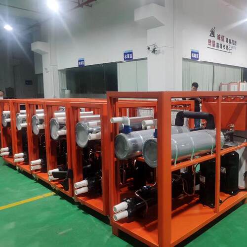 河北冷冻机厂家供应大中小型工业冰水机15HP海水化工耐腐蚀冷水机