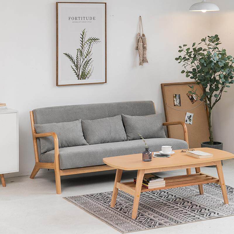 懒人沙发椅出租屋小户型木制实木沙发现代简约轻奢客厅家具套装