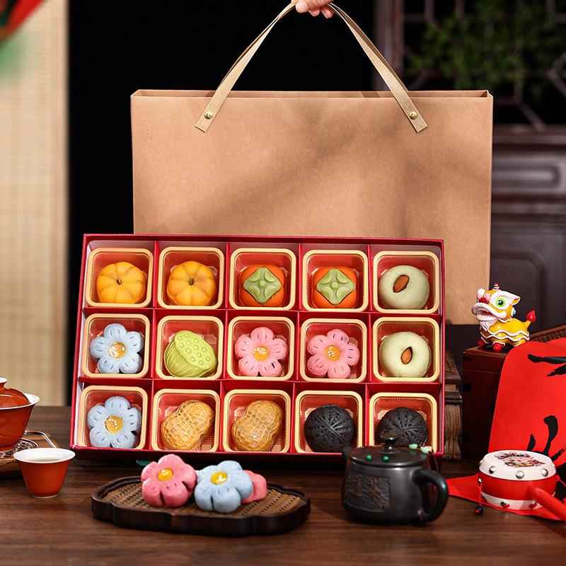 望梅好订婚糕点15枚点心零食和果子礼盒茶点订婚结婚场面摆台食品