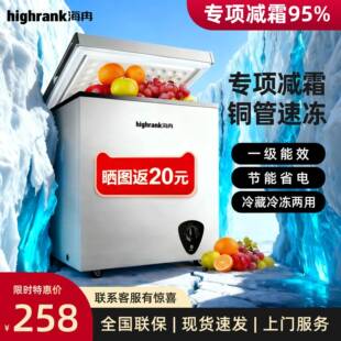 海冉冰柜家用小型冷藏冷冻两用保鲜一级节能商用冰柜