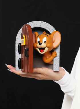 【现货】正版VGT猫和老鼠杰瑞的家老鼠洞手办可爱潮流玩具摆件