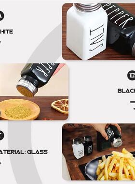 Glass Bottles Salt Pepper Shaker Condiment Storage Container