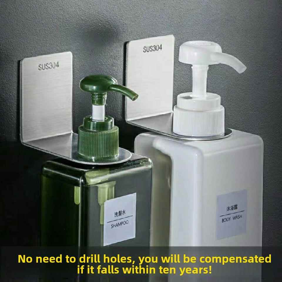 免打孔沐浴露挂架洗手液支架洗洁精壁挂架不锈钢瓶架卫生间置物架