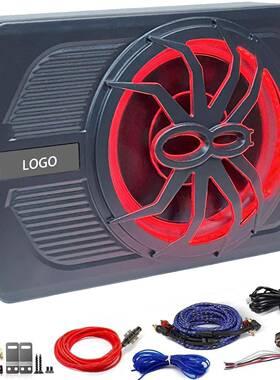 大功1率0寸灯款RET铝合金汽音车响功放有源超薄座椅车载低音彩炮