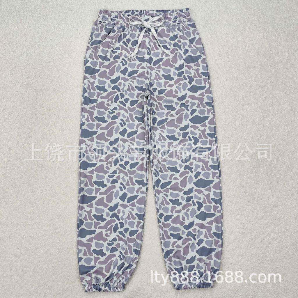 boys camo joggers cotton blend casual comfy pants for kids c - 实物图
