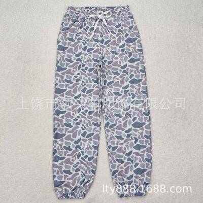 boys camo joggers cotton blend casual comfy pants for kids c