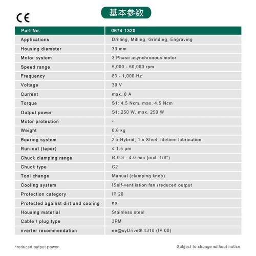 德国SXEFyco0TecPCB分主板机电主轴425HY高速风冷轴电机60000转