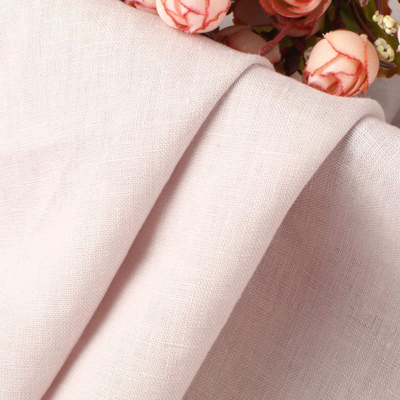 亚麻布料水 砂细服装面料  竹节亚麻竹节春夏洗洗纯纯