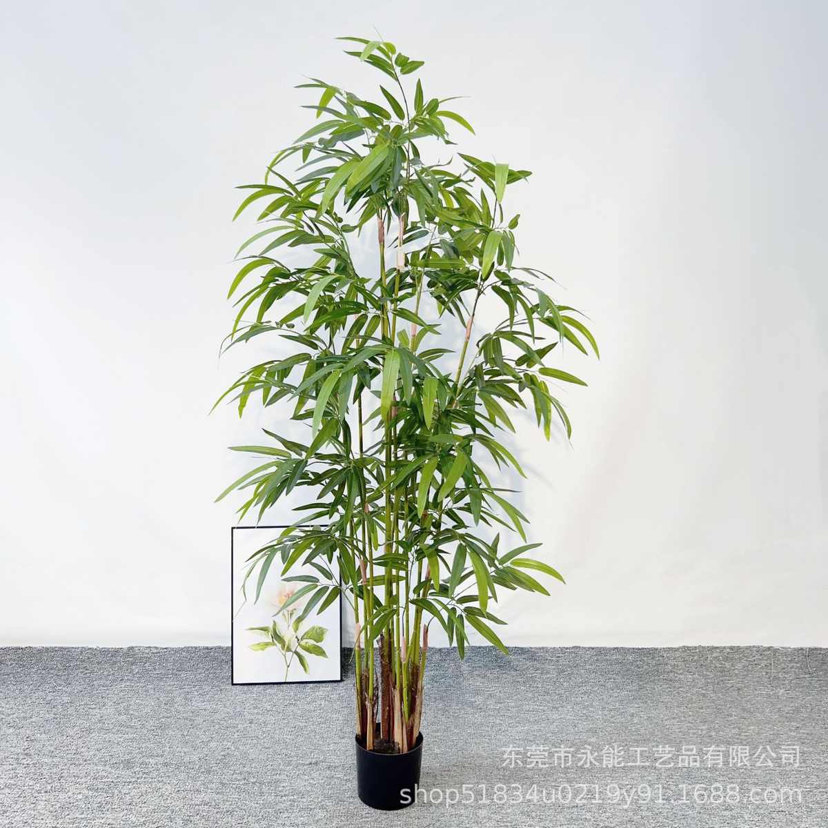 仿真竹子酒店公司开业常绿假绿植装饰人造凤尾葵盆栽装饰仿真竹葵