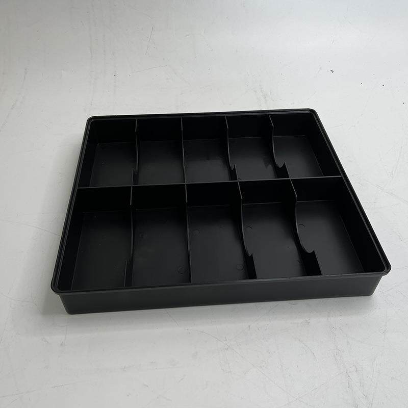 黑色塑胶导电塑料方盘手机物料盒零件盒工具元件盒周转箱托盘