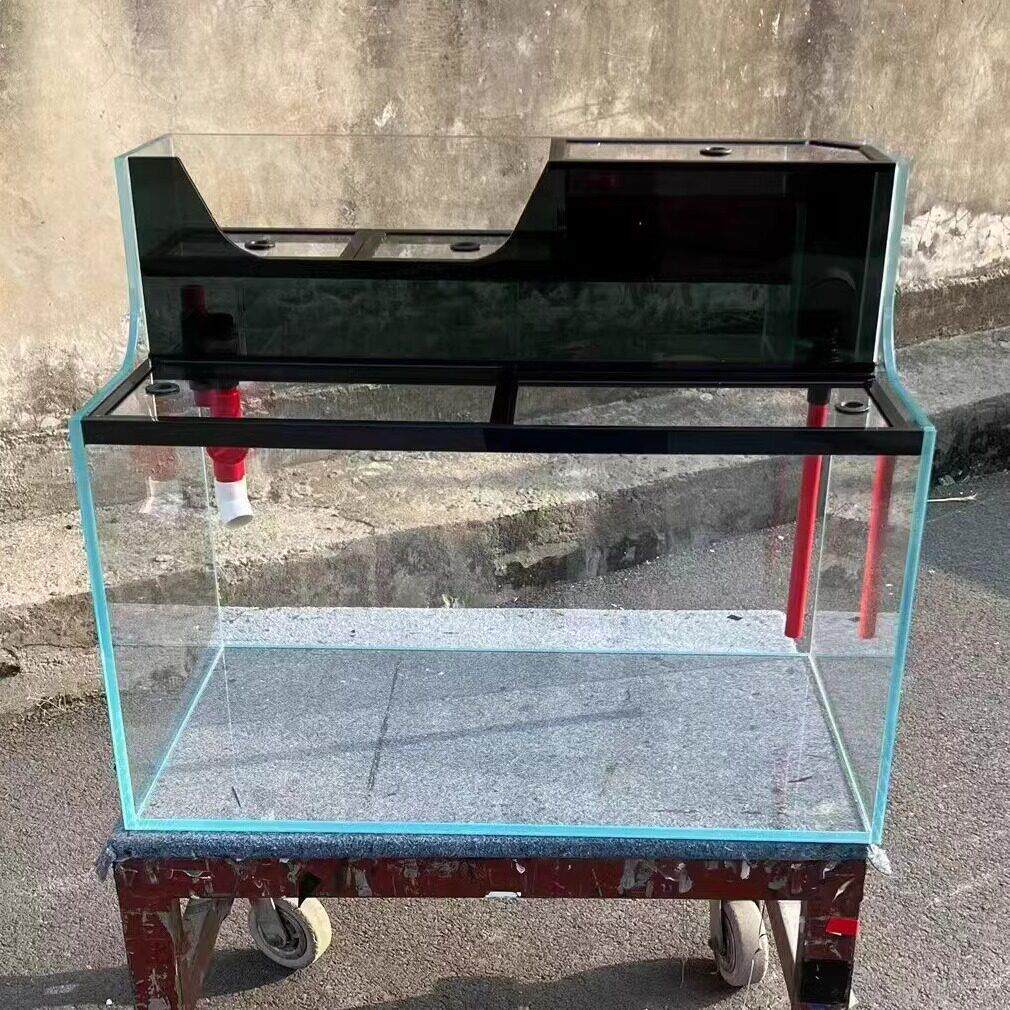 金晶超白上滤鱼缸 水切一体顶滤干湿分离 金鱼龟缸定制