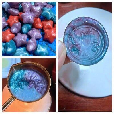 500g Star Shape Lacquer Wax Particles Pearlescent Romantic