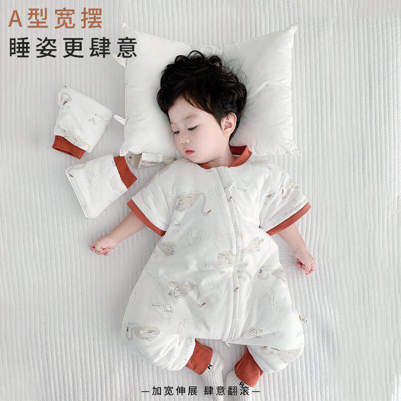 婴6529儿睡袋初生宝宝生加棉防踢厚被新儿拉链式腿睡袋分儿童加秋