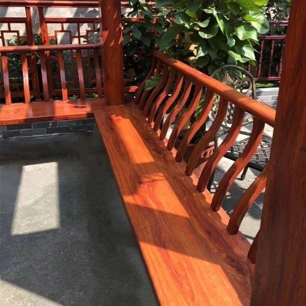 定制户外实木防腐木碳化彷古美人靠吴王靠椅凉亭古建坐椅厂家直销
