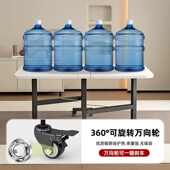 可折叠家用餐桌简约现代厨房长方形桌带轮子小户型出租房简易饭桌