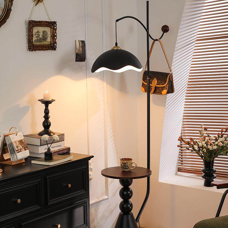 中古风落地灯创意蛋壳客厅沙发旁高级感复古卧室床头台灯氛围灯具