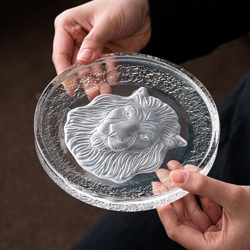 雄狮水晶玻璃壶承养壶垫茶壶隔热底座壶托壶架茶杯干泡台茶具配件