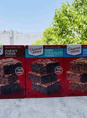 Duncan Hines Moist Cake Mix美国牛奶巧克力布朗尼黑巧蛋糕粉