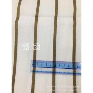 纯亚麻亮丝金丝色织斜纹条子布料淘现货面料条纹布料南通织布厂