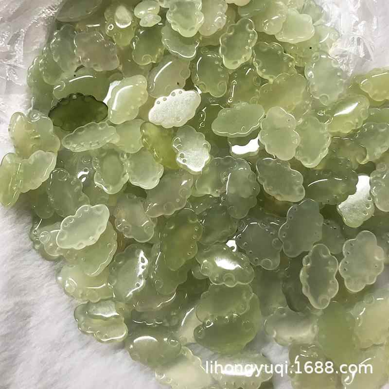 岫玉小配饰 手工制作岫玉DIY配件 厂家