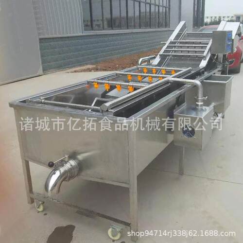 加工定做4米带式蔬菜清洗机叶菜气泡清洗机瓜果蔬菜气泡清洗机