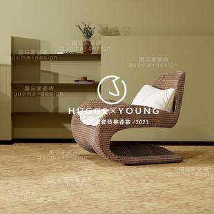 法复式 古木瓷砖哑光地毯1纹砖客厅卧室仿实木地砖砖编织纹地瓷砖