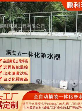 地下水净水处理设备小型水厂一体化净水器报价工业用水净水处理器