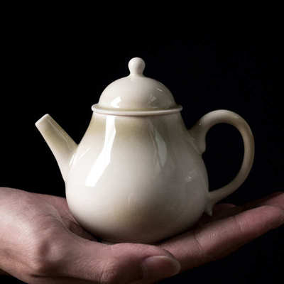 草木灰釉泡茶壶家用功夫茶具复古单壶日式小茶壶瓷器简约